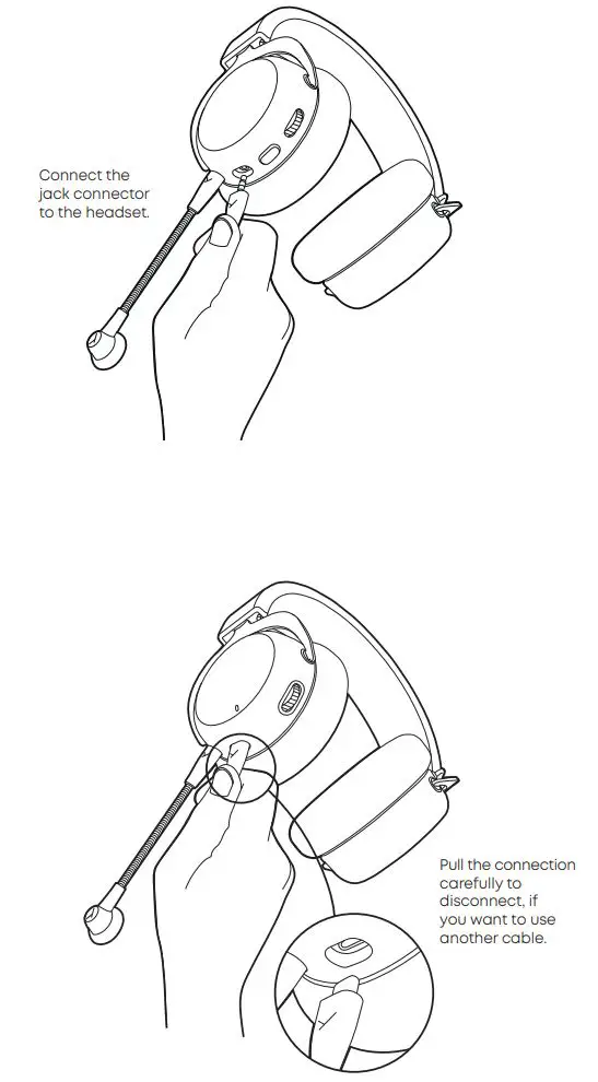 beyerdynamic MMX 100 Closed Back Gaming Headset User Manual - CONNECT THE CABLE TO THE HEADSET