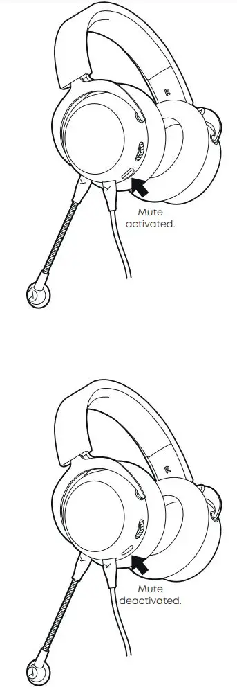 beyerdynamic MMX 100 Closed Back Gaming Headset User Manual - MUTE AND UN-MUTE THE MICROPHONE