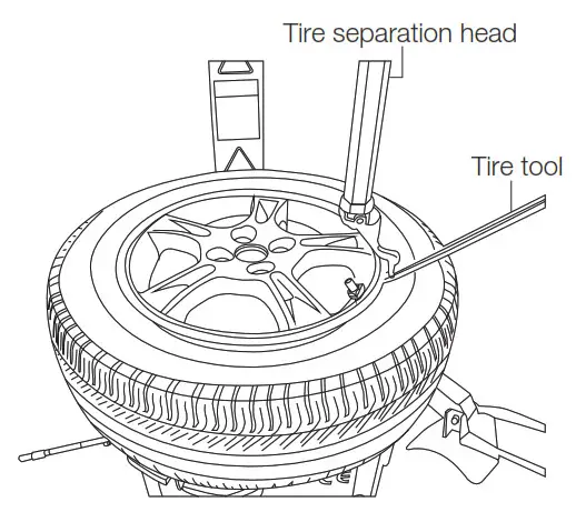 AUTEL TPS218 Programmable Universal TPMS Sensors- Dismounting the tire