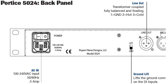 Portico 5024 Quad Microphone Amplifier Fig3