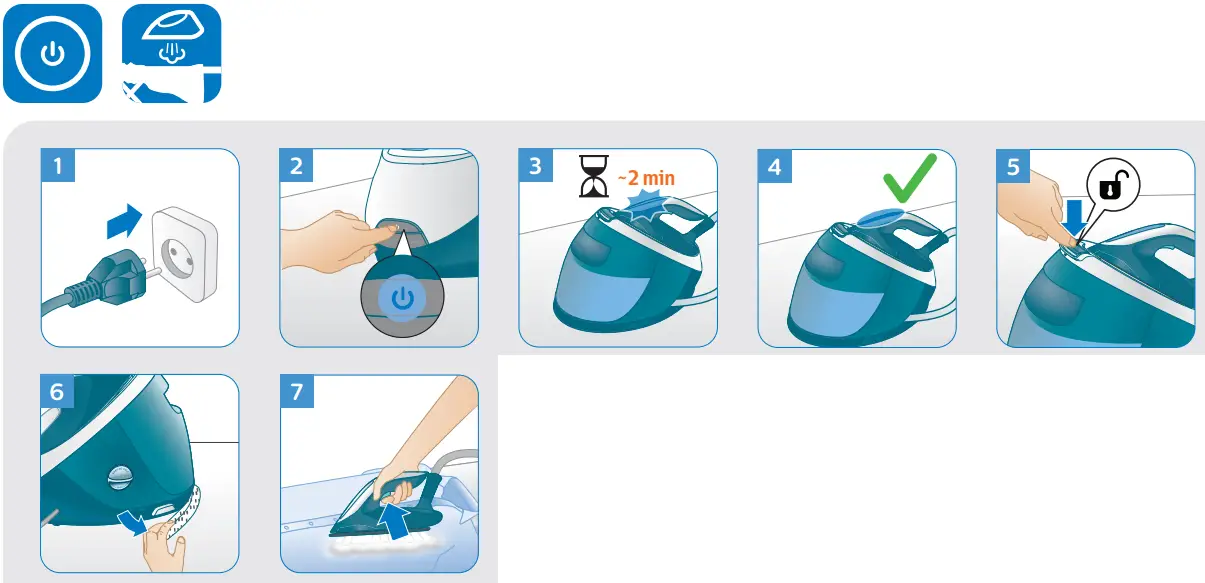 PHILIPS PSG7028 7000 Series PerfectCare Steam Generator Iron - fig 7