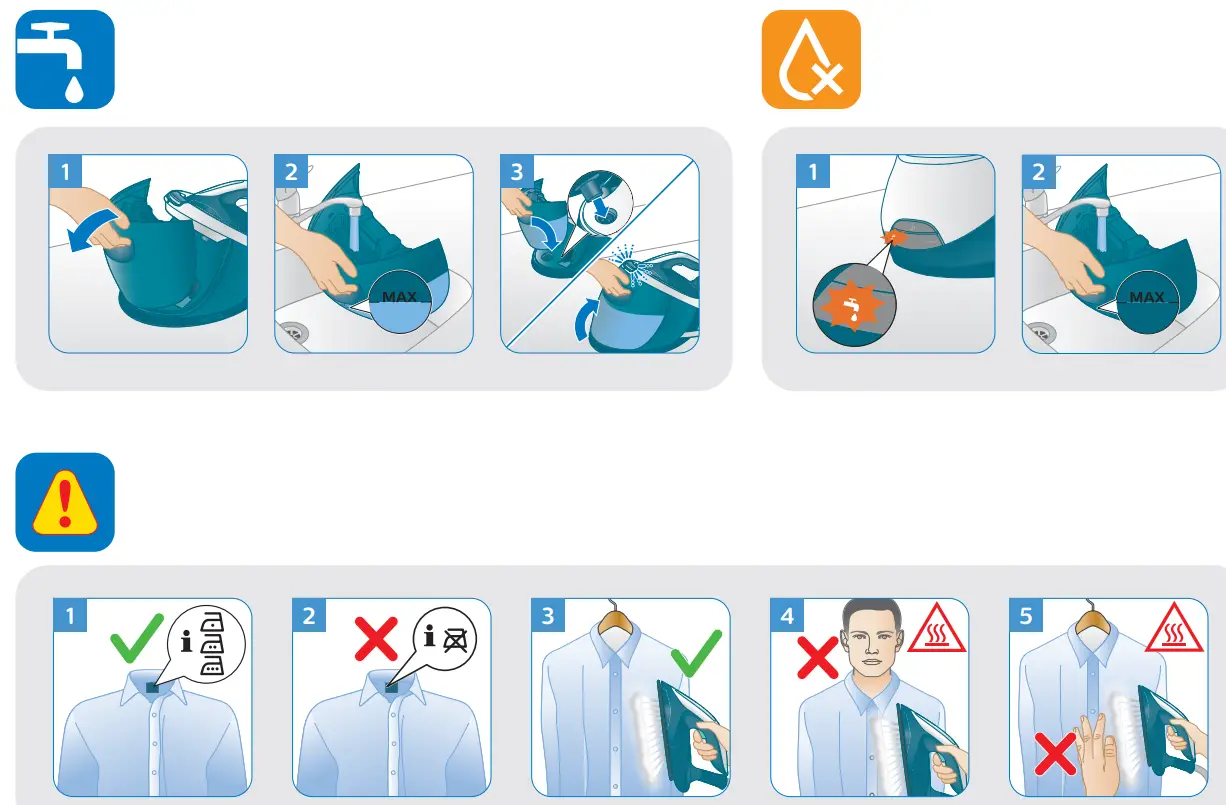 PHILIPS PSG7028 7000 Series PerfectCare Steam Generator Iron - fig 8