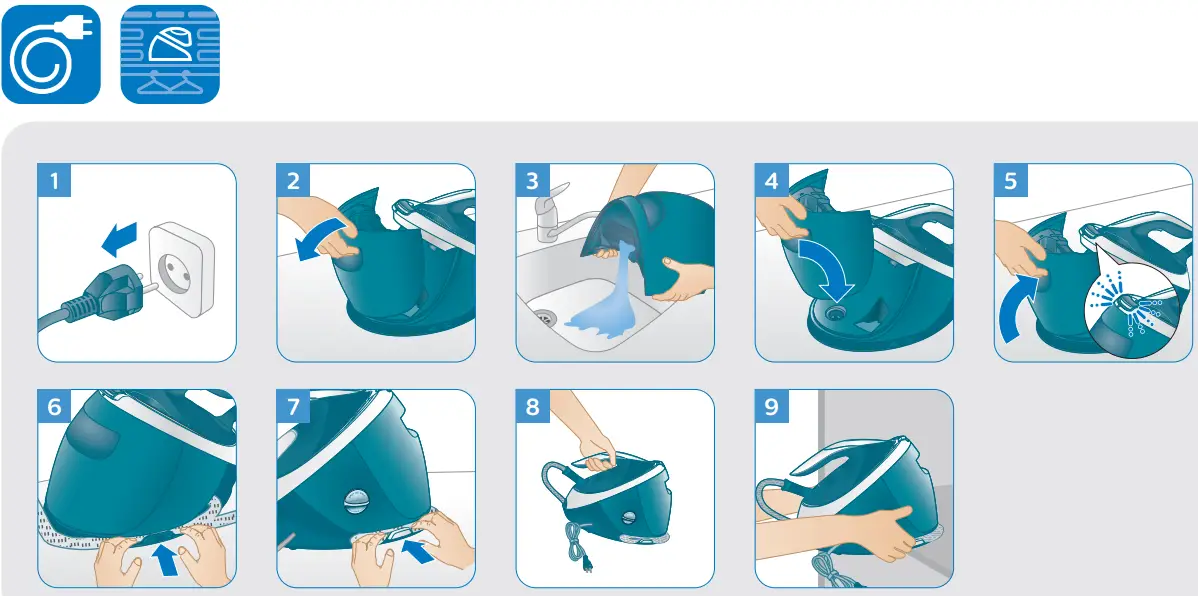 PHILIPS PSG7028 7000 Series PerfectCare Steam Generator Iron - fig