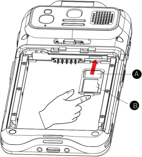 EDA52-1 - Install a Nano SIM Card 2