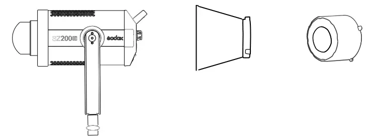 Godox SZ200Bi Zoom Bi Color LED Video Light - fig
