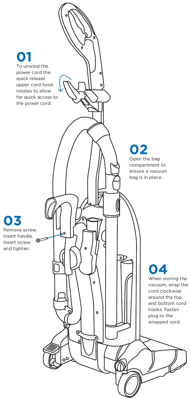 RICCAR R40P Tandem Air Radiance Upright Vacuum Cleaner-ASSEMBLY
