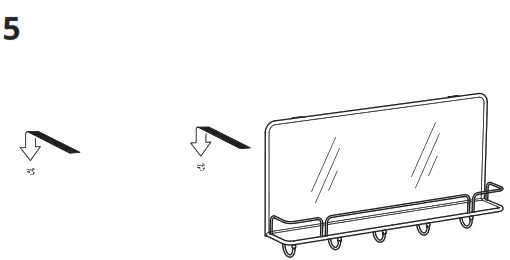 IKEA SYNNERBY Mirror with Shelf and Hooks - FIG 4