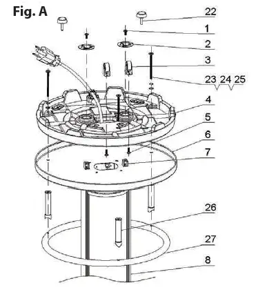 serenelife SLOHT48 Bar Table Heater fig 2
