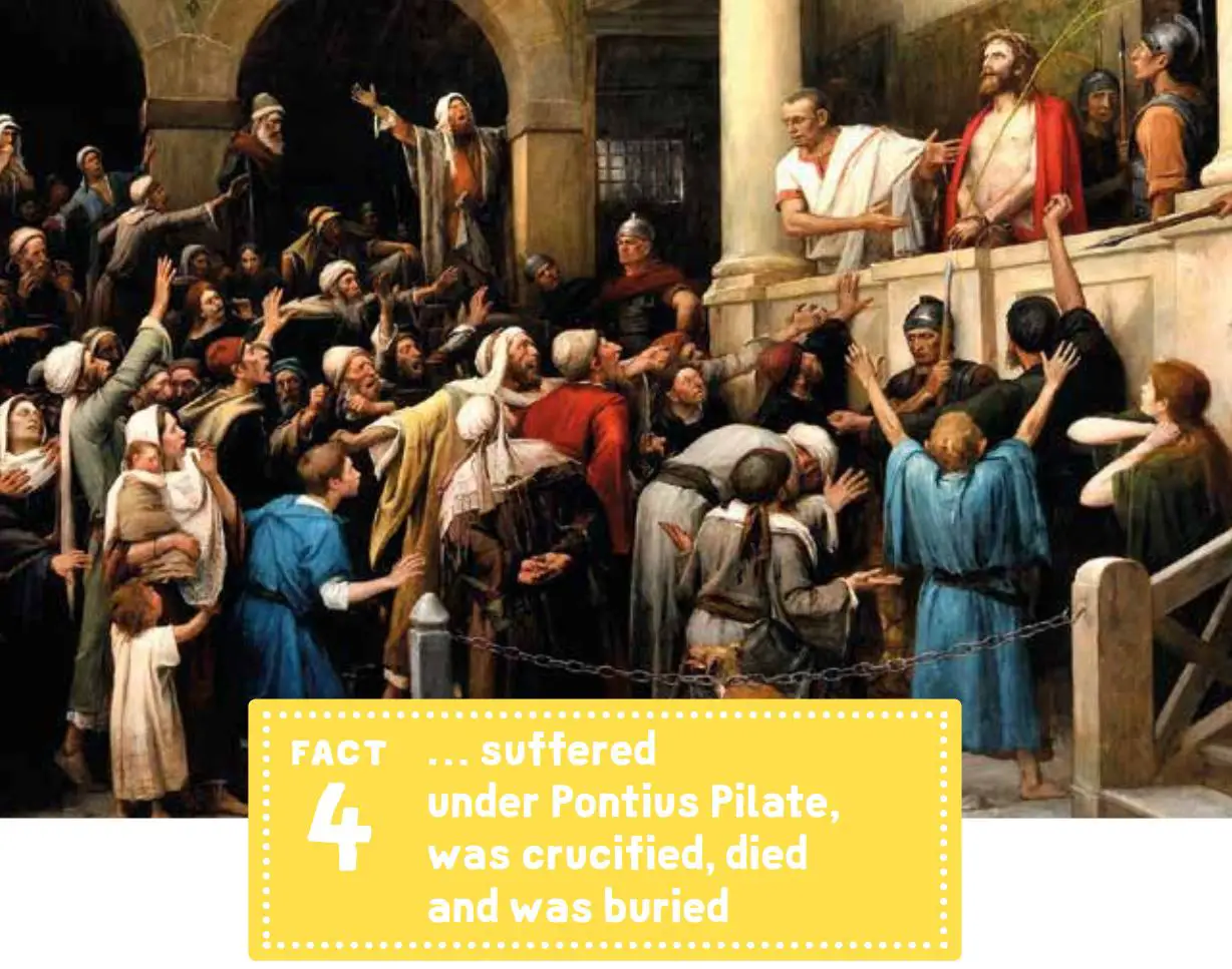 YOUCAT for Kids Catechism Catholic Church for Children and Parents Instruction Manual - Under Pointisu Pilate Jesus