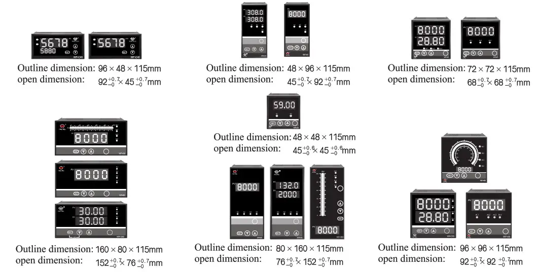 wideplus Intelligent digital light column display - Outline and open dimension