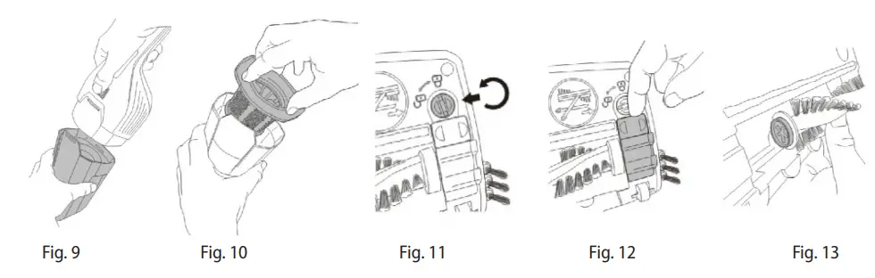 concept VP4201 3 In 1 Rod Vacuum Cleaner Instruction Manual - Fig 9,10,11,12,13