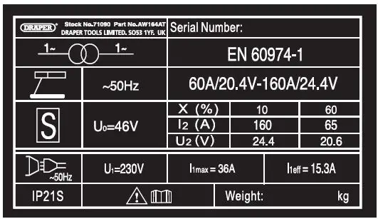 DRAPER 71090 ARC Welders 1