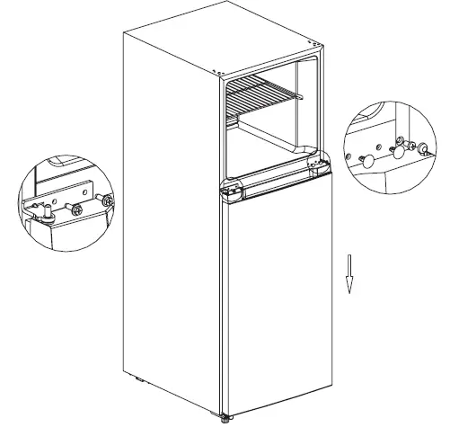 Esatto ETM203W 203L Top Mount Refrigerator-8