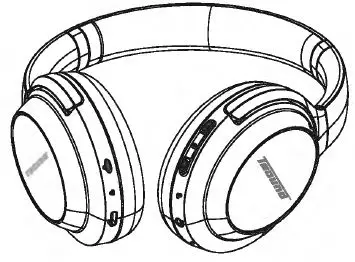 Tectronics Global TSOUND02240 Noise Cancelling Wireless Headphones PRO