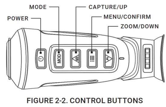 AGM ASP TM25 384 Thermal Imaging Monoculars -CONTROL BUTTONS