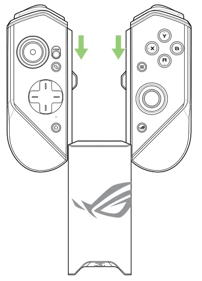 ASUS ZS661KSCL ROG Kunai 3 GamePad - control