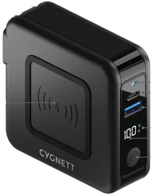 CYGNETT CY3912PBCHE EXO 3-IN-1 AC Wall Plug Power Bank