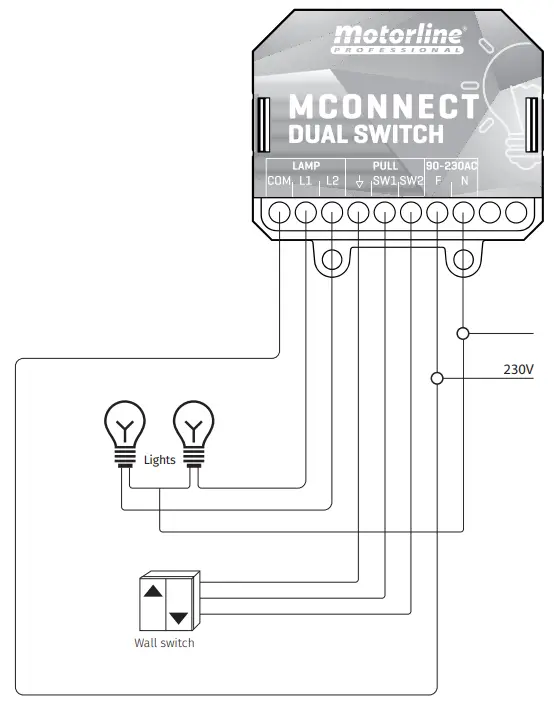 motorline PROFESSIONAL TO644347 Mconnect Dual Switch - fig