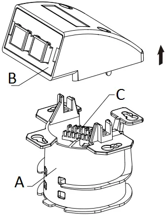 EFB ELEKTRONIK FTTH OUTLET FO Data Socket UP 1