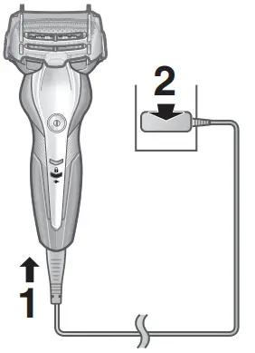 Panasonic ES-ST2N Household Rechargeable Shaver - appliance plug
