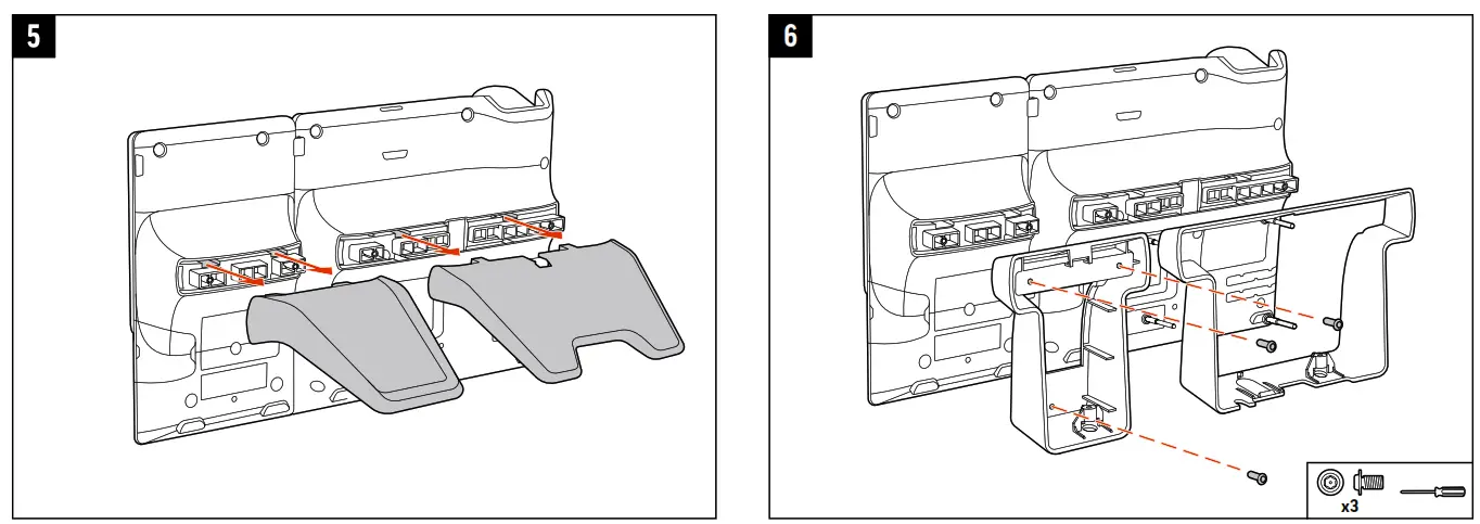 poly E400 E500 Expansion Module Wall Mount - fig3