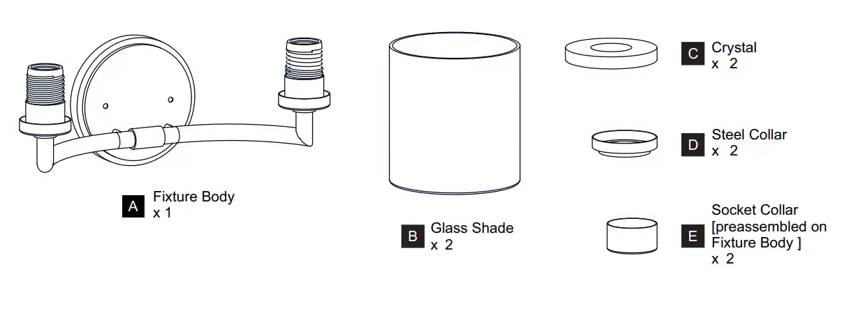 QUOIZEL JSP8616AN Jaspar Antique Nickel 2 Light Bath Sconce fig 2