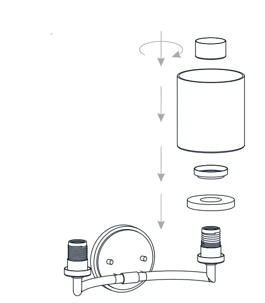 QUOIZEL JSP8616AN Jaspar Antique Nickel 2 Light Bath Sconce fig 7