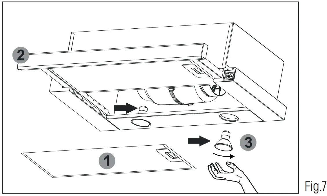 Monsher TELE II 50 Built in Cooker Hood - Fig 7