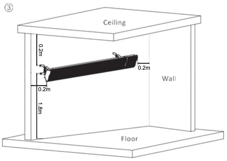 ambe RC1800 Electric Radiant Heater - 7