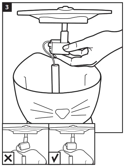 catit 43715 Pixi Drinking Fountain INSTALLATION 2