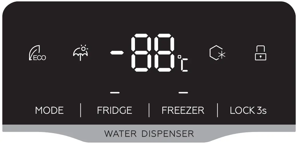 TESLA RB5210FHX Side By Side Refrigerator Freezer - Temperature Setting