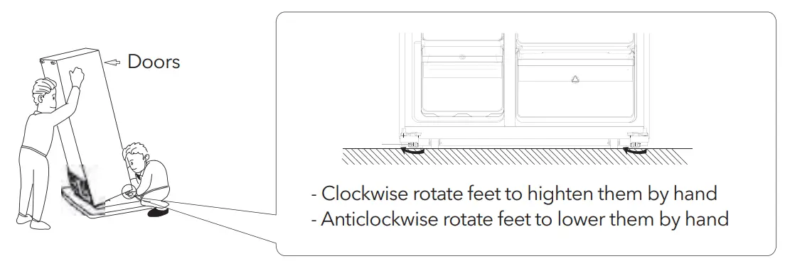 TESLA RB5210FHX Side By Side Refrigerator Freezer - refrigerator