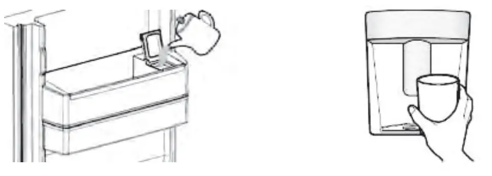 TESLA RB5210FHX Side By Side Refrigerator Freezer - water