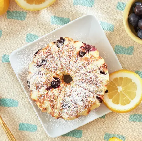 Blueberry Lemon Keto Mini Bundt ® Cake