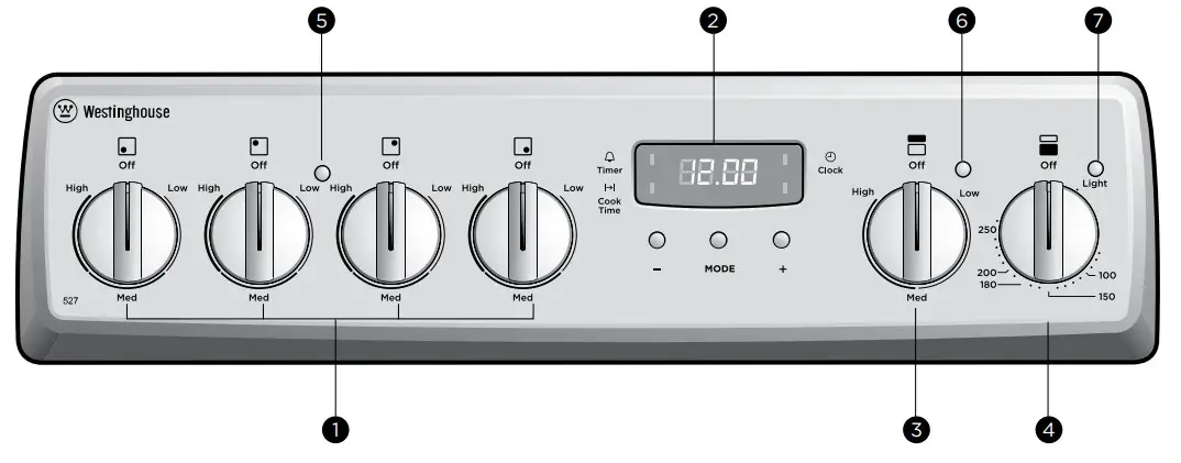 Westinghouse WLE543 Electric Freestanding Cooker - Set.