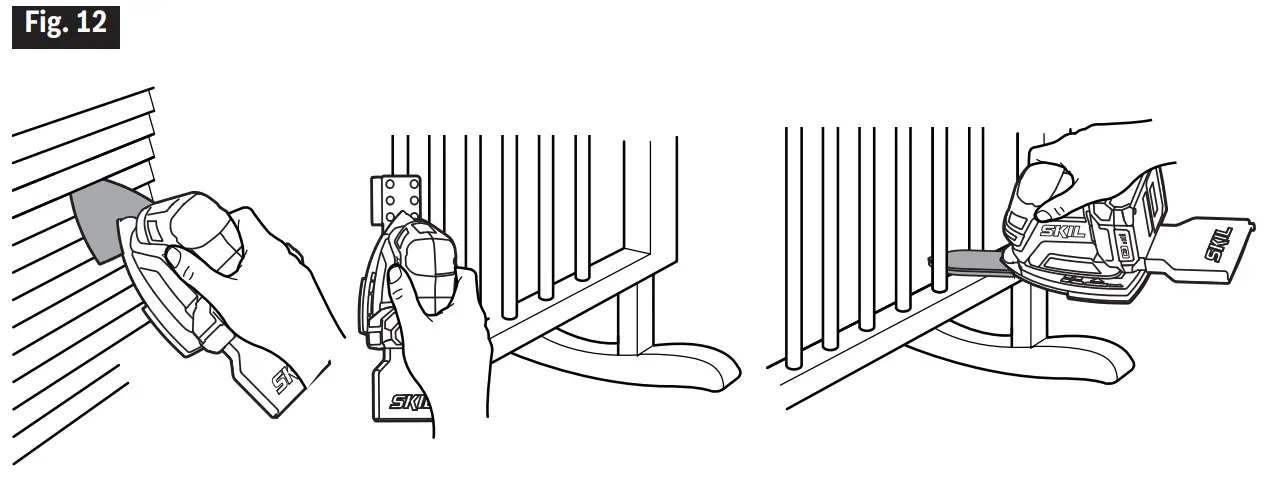 SKIL PWRCORE 20 Brushless 20V Compact Multi Sander - Fig. 12