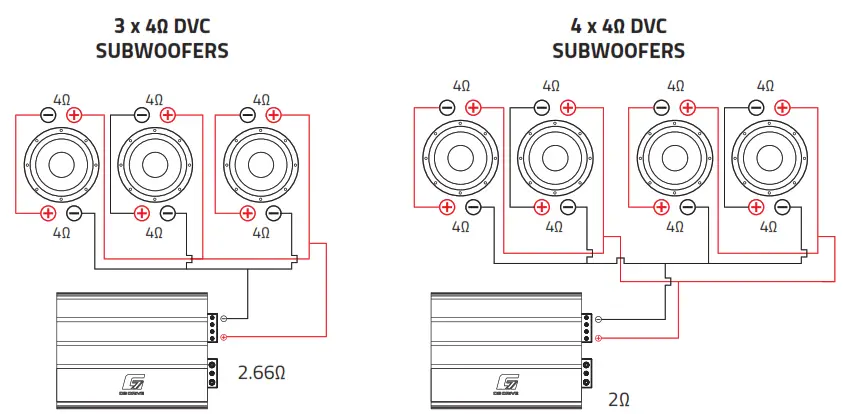 db DRIVE G7 15 1 State Of The Art Subwoofer - 4 DVC WIRING CONFIGURATIONS 2