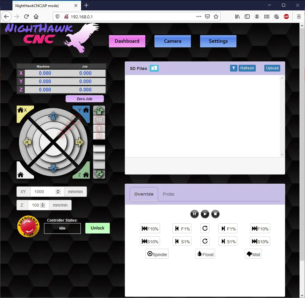 NIGHTHAWK CNC3D CNC Controller - Getting connected 2