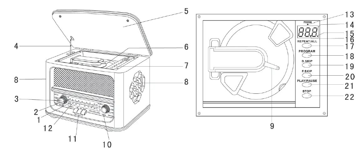 HYUNDAI-RC-606-AM-FM-Stereo-Radio-with-Stereo-CD-MP3-Player-1