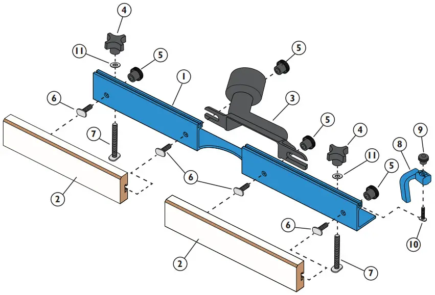 ROCKLER 53648 Drill Press Fence - FIGURE 1