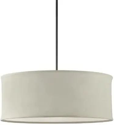 Dainolite PHL-264P Philis 4-Light White Transitional Drum Pendant Light