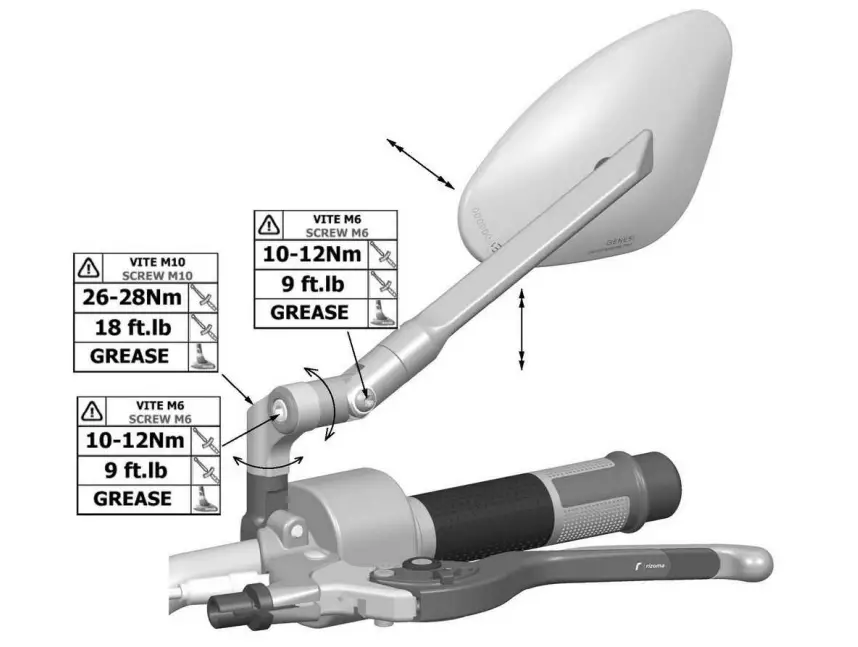 rizoma BS174 Left Rearview Mirror-5