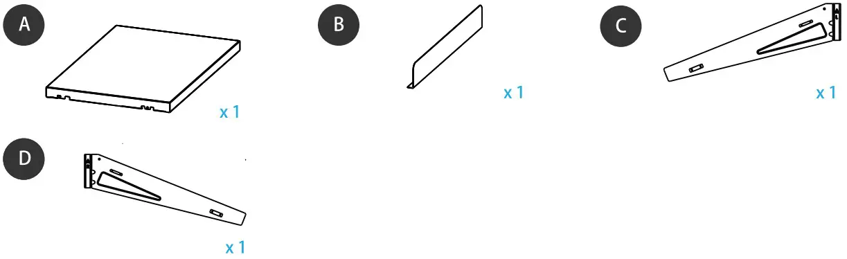 Origin 21 WD2SSA 16 OAK Angled Shelf Kit - FIGURE 3