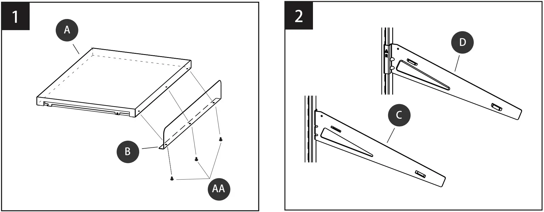 Origin 21 WD2SSA 16 OAK Angled Shelf Kit - FIGURE 5