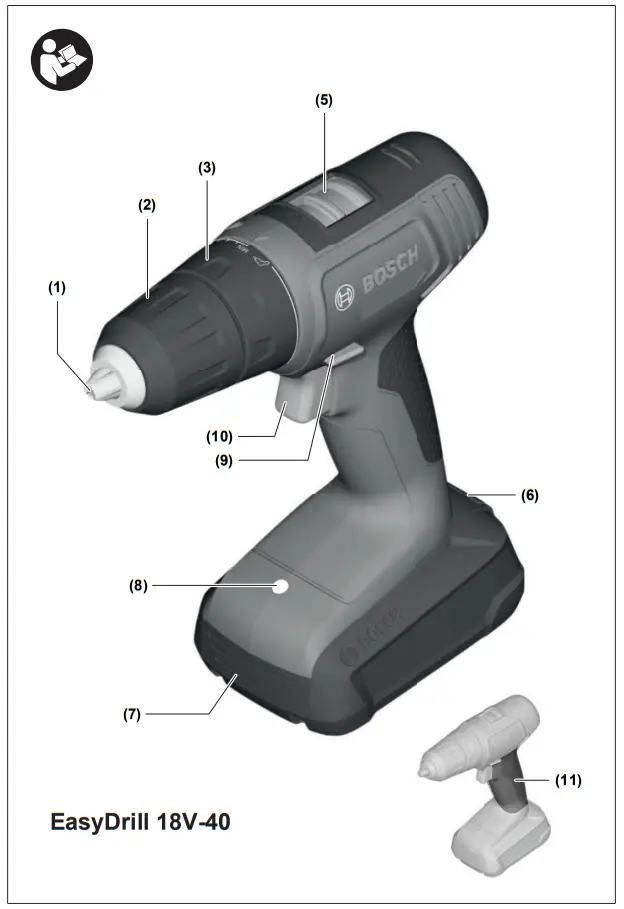 BOSCH 06039D8101 Cordless Drill - Fig 1