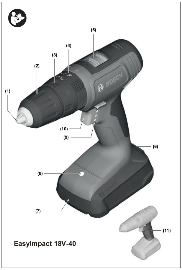 BOSCH 06039D8101 Cordless Drill - Fig 2