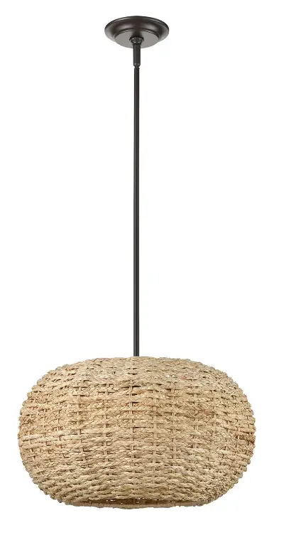 Signature Hardware 49739667 Biddeford Oiled Brown Rustic Globe Pendant Light