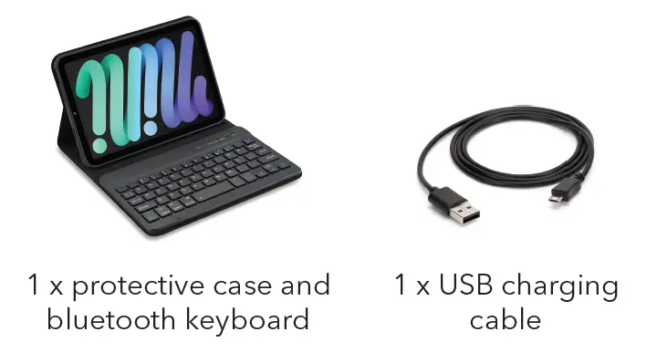 WASSERSTEIN iPad Mini 6 Protective Case and Bluetooth Keyboard 1