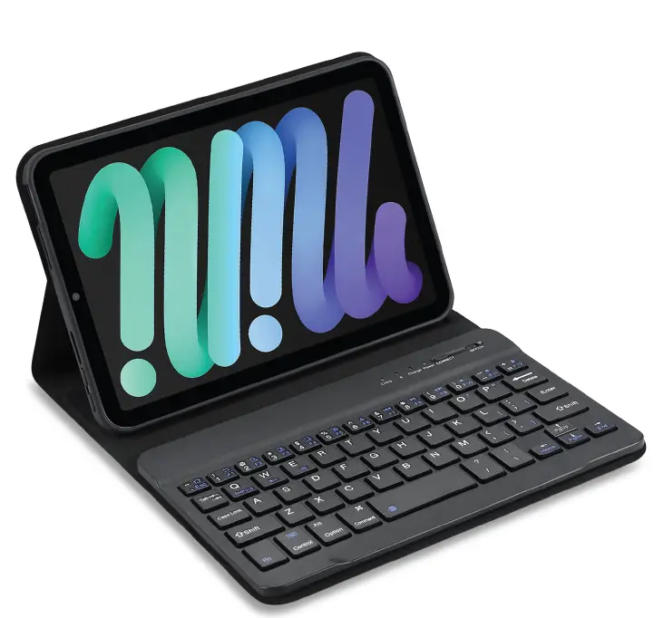 WASSERSTEIN iPad Mini 6 Protective Case and Bluetooth Keyboard