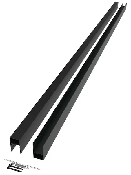 FREEDOM 73047660 Alloy Mixed Material 6-ft H x 5-in W Matte Black